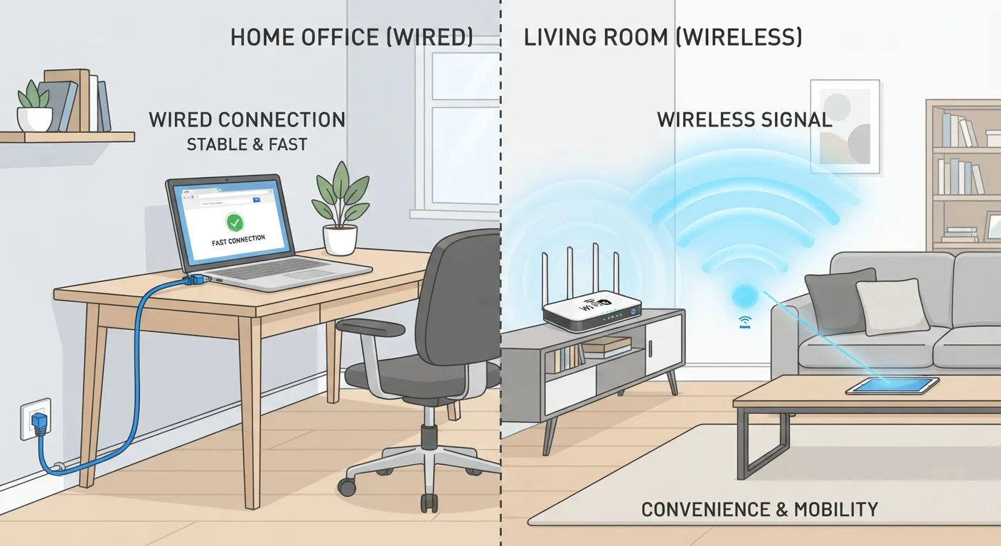 Wired vs Wireless: Choosing the Right Connection for Each Room and Use Case